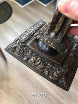 Ancien Bougeoir bronze à la financière LOUIS XIII XVIII-XIXéme Haute Epoque