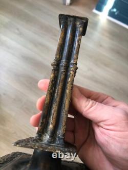 Ancien Bougeoir bronze à la financière LOUIS XIII XVIII-XIXéme Haute Epoque