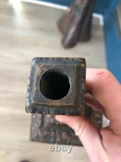 Ancien Bougeoir bronze à la financière LOUIS XIII XVIII-XIXéme Haute Epoque