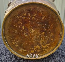 Ancien Grand Vase en bronze à patine brune époque Meiji XIXème