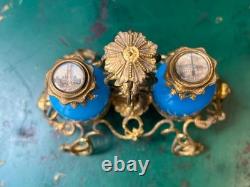 Ancien Necessaire A Parfum En Opaline Et Pomponne Epoque Niii Xixeme