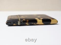 Ancien bel Etui plat à cartes de visite en écaille Epoque XIXème siècle