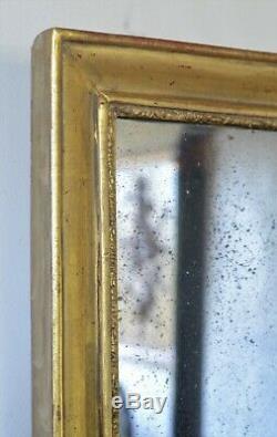 Ancien miroir d'époque restauration doré à la feuille XIX ème. Mirror specchio