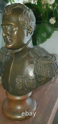 Ancien petit buste en bronze de Napoléon I er Époque XIX ème