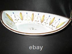 Ancien plat en porcelaine peinte époque restauration XIX ème