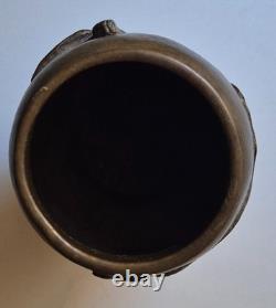 Ancien vase en bronze décor d'oiseaux époque Meiji XIXème siècle