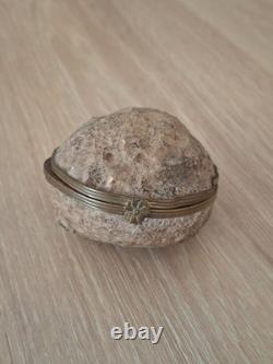 Ancienne BOÎTE GÉODE en AGATE Époque NAPOLÉON III Objet de Vitrine XIXème