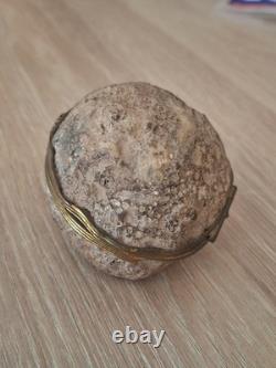 Ancienne BOÎTE GÉODE en AGATE Époque NAPOLÉON III Objet de Vitrine XIXème