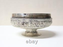 Ancienne Boite à Offrandes en Argent 900 Cambodge Khmer Epoque XIXème siècle