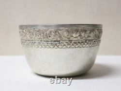 Ancienne Boite à Offrandes en Argent 900 Cambodge Khmer Epoque XIXème siècle