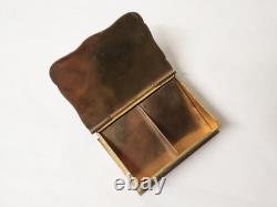 Ancienne Boîte à timbres en bronze doré et émaillé époque NIII. XIXème siècle