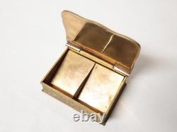 Ancienne Boîte à timbres en bronze doré et émaillé époque NIII. XIXème siècle