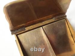 Ancienne Boîte à timbres en bronze doré et émaillé époque NIII. XIXème siècle