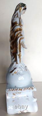 Ancienne Grande Vierge XIXème, porcelaine de Paris Epoque 19ème