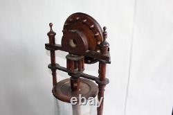 Ancienne baratte à beurre à pales Art Populaire, époque XIXème, verre soufflé