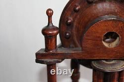 Ancienne baratte à beurre à pales Art Populaire, époque XIXème, verre soufflé