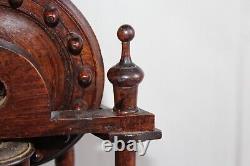 Ancienne baratte à beurre à pales Art Populaire, époque XIXème, verre soufflé