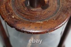 Ancienne baratte à beurre à pales Art Populaire, époque XIXème, verre soufflé