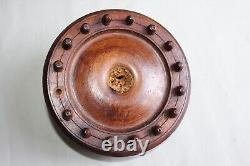Ancienne baratte à beurre à pales Art Populaire, époque XIXème, verre soufflé
