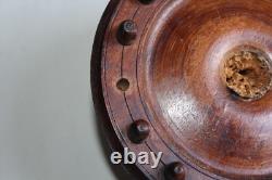 Ancienne baratte à beurre à pales Art Populaire, époque XIXème, verre soufflé