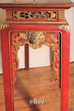 Ancienne console autel Chinois bois laqué époque XIX ème siècle