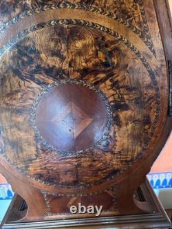 Ancienne horloge Bressane murale comptoise Bresse marqueterie d'époque 18 ème