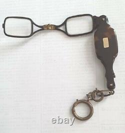 Ancienne lunette/lorgnon, face à main, XIX ème écaille époque second empire