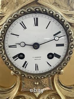 Ancienne pendule bronze doré époque XIX siècle