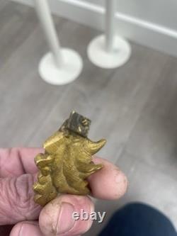 Ancienne pendule bronze doré époque XIX siècle mouvement a fil