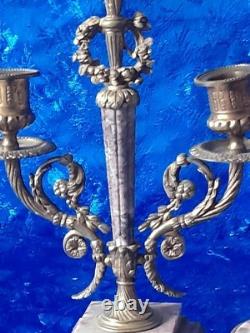 Ancienne pendule en bronze a décors d'angelots époque fin 19é début 20é louis16