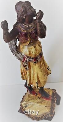 Ancienne sculpture en plomb de Nuremberg avec Polychromie époque fin XIXéme