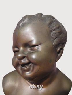 Anciens bronzes Jean qui rit et Jean qui pleure époque XIX ème siècle