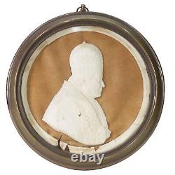 Art glytpique Portrait en biscuit de Pi IX époque XIXème