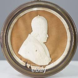 Art glytpique Portrait en biscuit de Pi IX époque XIXème