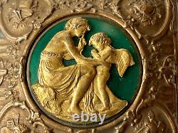Arthur GOLDSCHEIDER Paris Boîte Pilulier en Bronze Doré & Émail Époque XIX ème