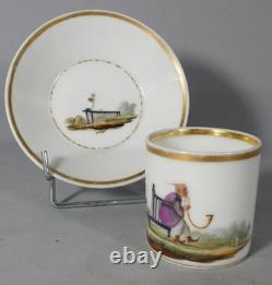 Au chinois fumant sa pipe, tasse en porcelaine de Paris époque début XIX ème siè