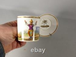 Au chinois, tasse en porcelaine de Paris époque début XIX ème siècle
