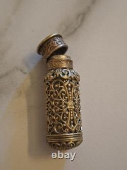Authentique flacon de poche d'époque XIXème siècle (Napoléon III / Victorien)