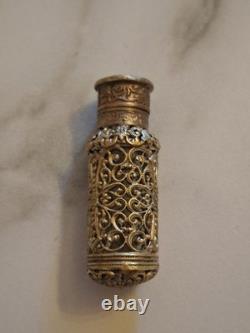 Authentique flacon de poche d'époque XIXème siècle (Napoléon III / Victorien)