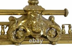 BARRE DE FOYER DE CHEMINÉE AUX ANGES ÉPOQUE NAPOLEON III du XIXème Siècle