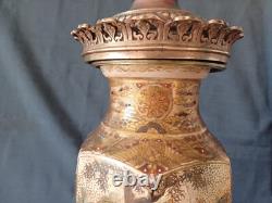 BELLE LAMPE EN PORCELAINE DE SATZUMA EPOQUE XIX ème MONTURE BRONZE DORE