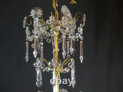 Baccarat, Grand Lustre 12 Lumières En Cristal Et Bronze, époque XIX ème Siècle