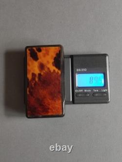 Boîte Tabatière en corne compressé avec placage d'écaille, d'époque XIXème