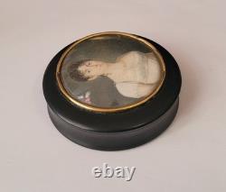 Boîte à portrait miniature Époque Empire Or massif XIXème Siècle K35
