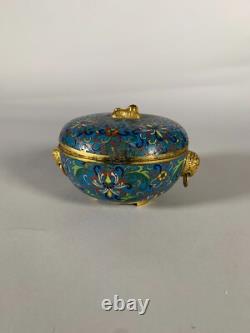 Boite en bronze cloisonné Chine époque Jiaqing XIXeme siecle