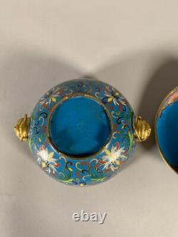 Boite en bronze cloisonné Chine époque Jiaqing XIXeme siecle