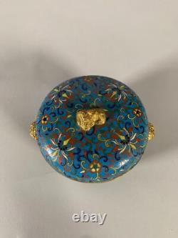 Boite en bronze cloisonné Chine époque Jiaqing XIXeme siecle