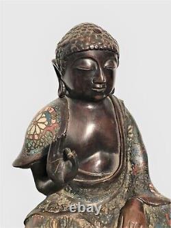 Bouddha en bronze cloisonné époque XIXème siècle