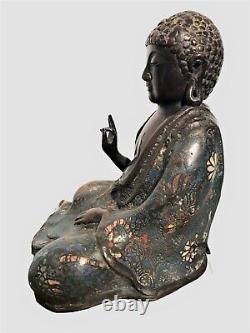 Bouddha en bronze cloisonné époque XIXème siècle