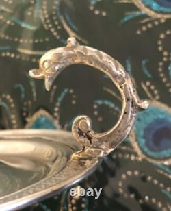 Bougeoir À Main En Argent Massif Décor Dragon Époque XIX Ème